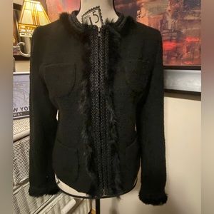 Studio Tweed Jacket with faux fur